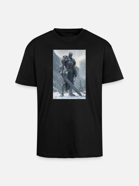 Warlord Frost Armor - Unisex Oversized Heavyweight T-shirt - black