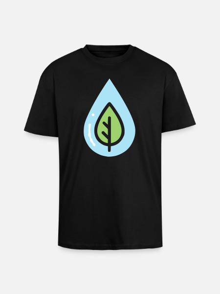 Eco Drop Nature Conservation - Unisex Oversized Heavyweight T-shirt - black