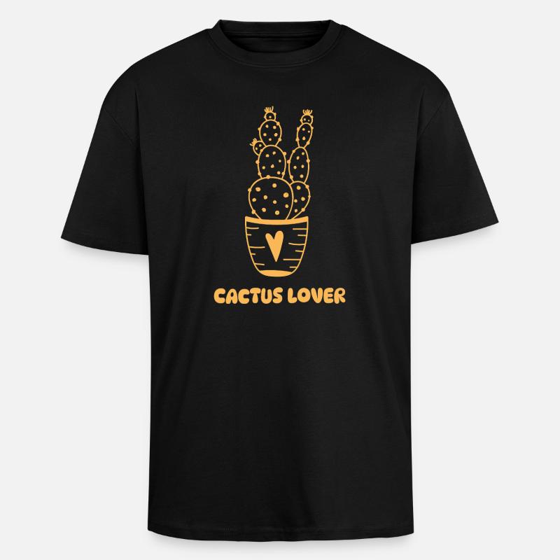 Diction de l’amoureux des cactus mignons - T-shirt unisexe oversize épais - noir