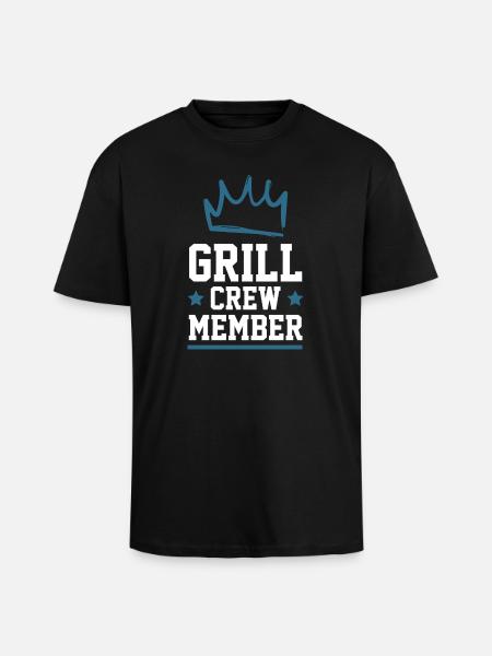 Grill Crew - Oversized Heavyweight Unisex T-Shirt - Schwarz
