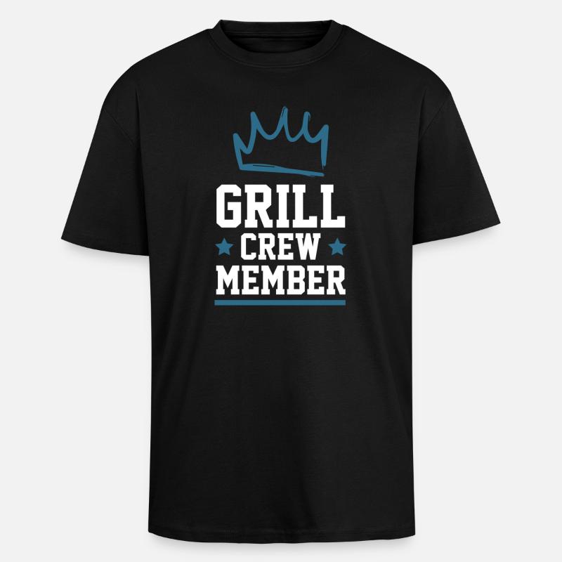 Grill Crew - Unisex Oversized Heavyweight T-shirt - black