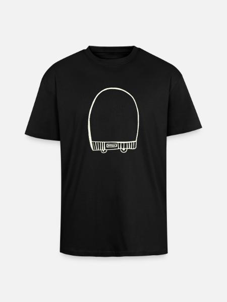 Weiße Kappe - Oversized Heavyweight Unisex T-Shirt - Schwarz