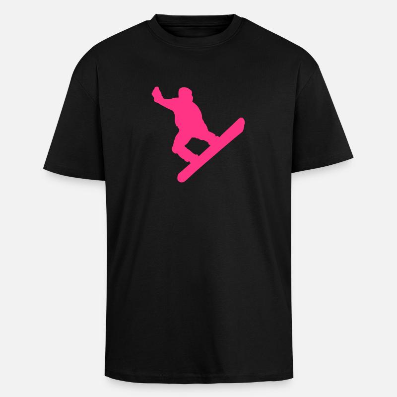 snowboarder - Oversized Heavyweight Unisex T-Shirt - Schwarz
