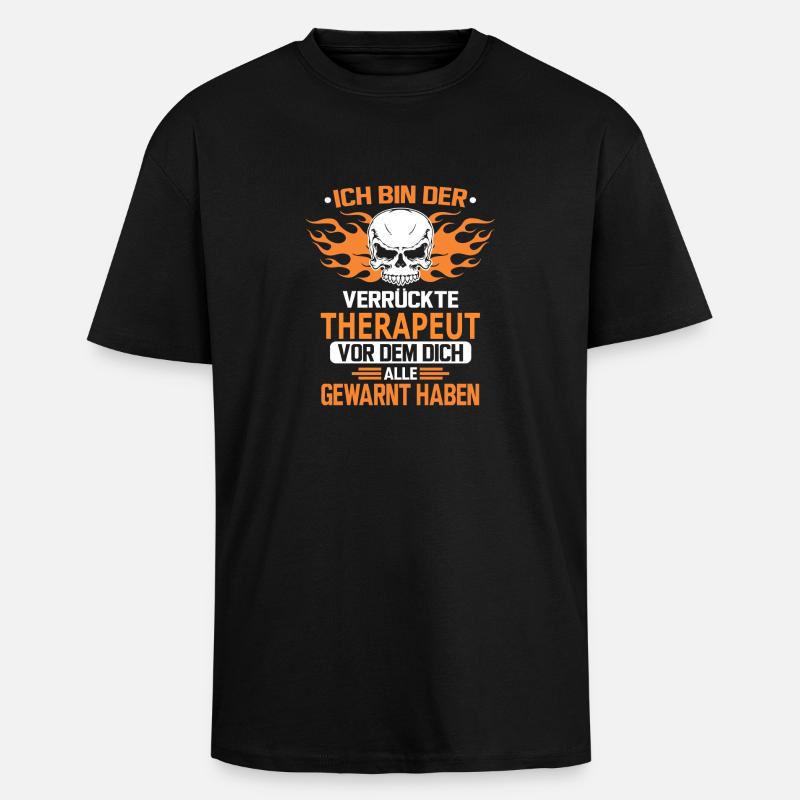 THERAPEUT - Oversized Heavyweight Unisex T-Shirt - Schwarz