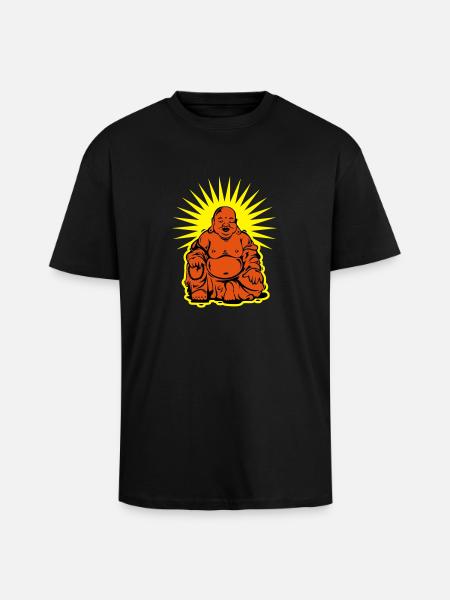 buddha - Oversized Heavyweight Unisex T-Shirt - Schwarz