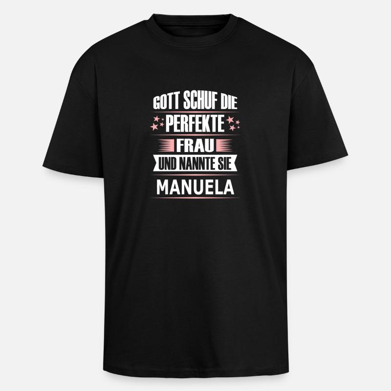MANUELA - Oversized Heavyweight Unisex T-Shirt - Schwarz