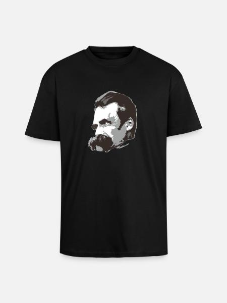 Nietzsche (3farbig) - Oversized Heavyweight Unisex T-Shirt - Schwarz