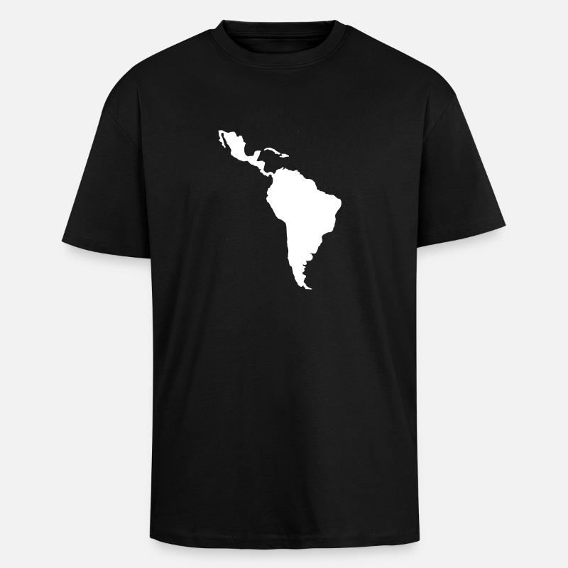 Südamerika - Oversized Heavyweight Unisex T-Shirt - Schwarz