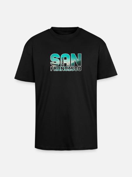 San Francisco - Unisex Oversized Heavyweight T-shirt - black