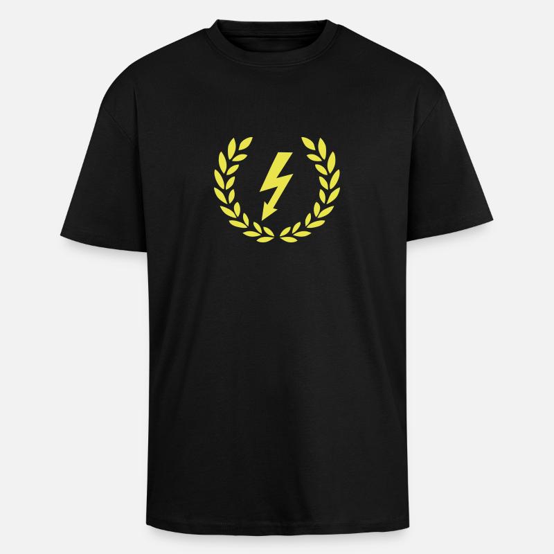 Lightning - Unisex Oversized Heavyweight T-shirt - black