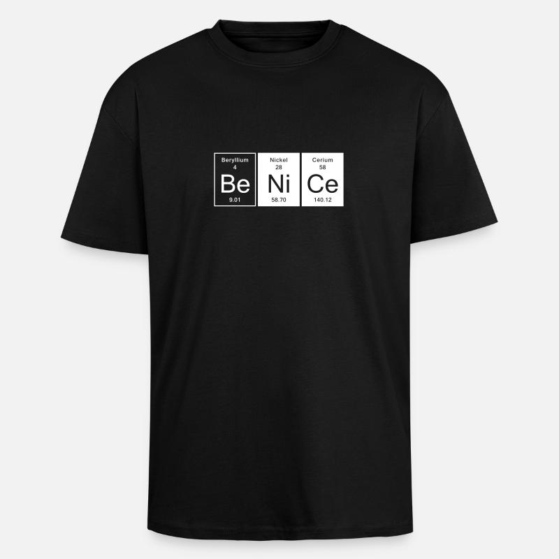 Nice - Be Nice - T-shirt unisexe oversize épais - noir