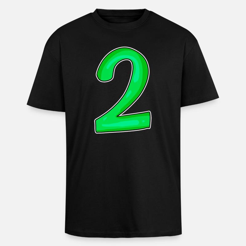 2 - Oversized Heavyweight Unisex T-Shirt - Schwarz