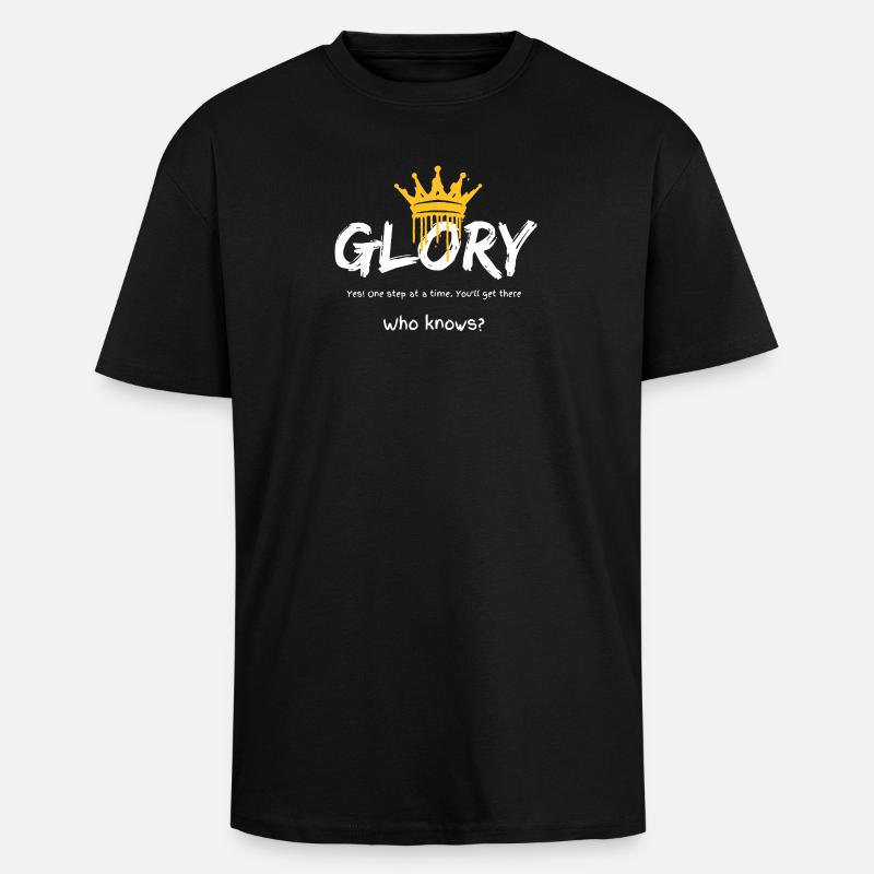 Glory Crown Graffiti - Unisex Oversized Heavyweight T-shirt - black