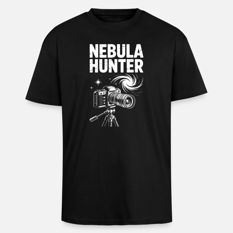 Art du télescope Nebula Hunter - T-shirt unisexe oversize épais - noir
