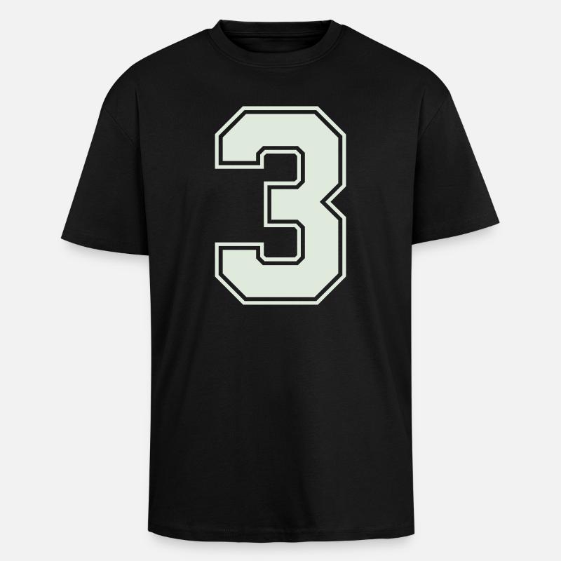 3 - Oversized Heavyweight Unisex T-Shirt - Schwarz