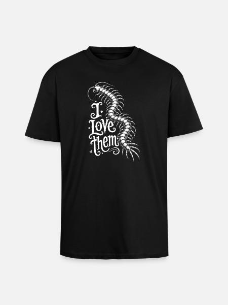 Scolopender Love - T-shirt unisexe oversize épais - noir