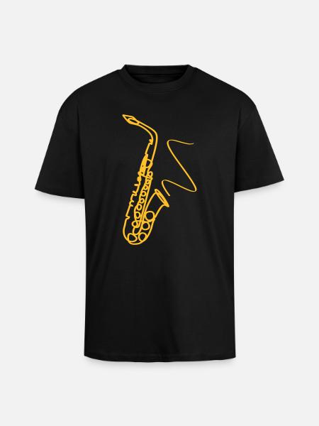 sax - T-shirt unisexe oversize épais - noir