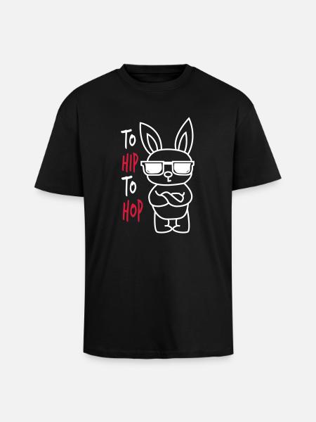 To Hip To Hop Easter - Unisex Oversized Heavyweight T-shirt - black