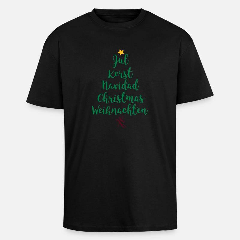 Weihnachtsbaum - Oversized Heavyweight Unisex T-Shirt - Schwarz