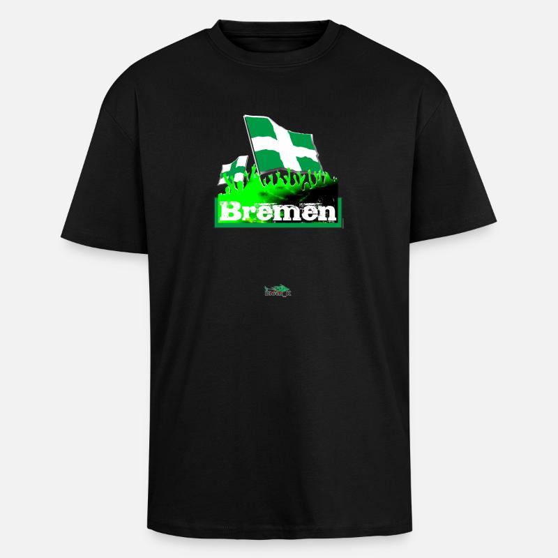Brême - T-shirt unisexe oversize épais - noir