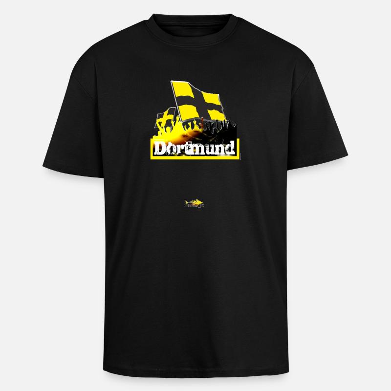 dortmund - Oversized Heavyweight Unisex T-Shirt - Schwarz