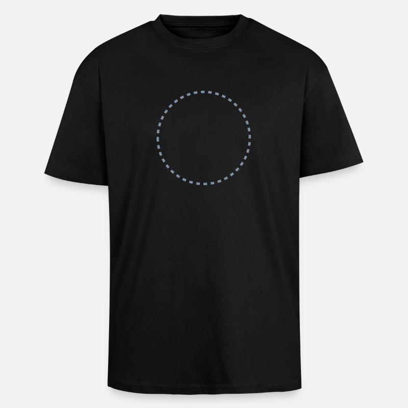dashed_circle_1c - Unisex Oversized Heavyweight T-shirt - black