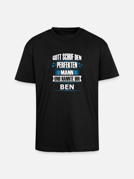 BEN - Oversized Heavyweight Unisex T-Shirt - Schwarz
