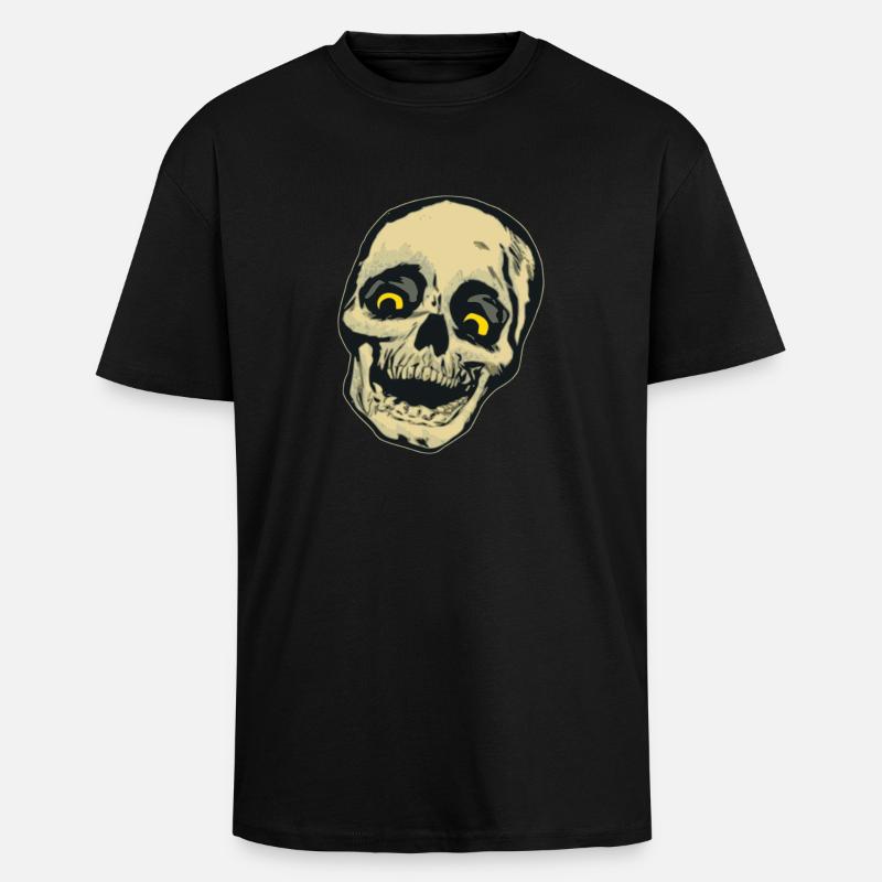 Totenkopf Comic Geschenk - Oversized Heavyweight Unisex T-Shirt - Schwarz