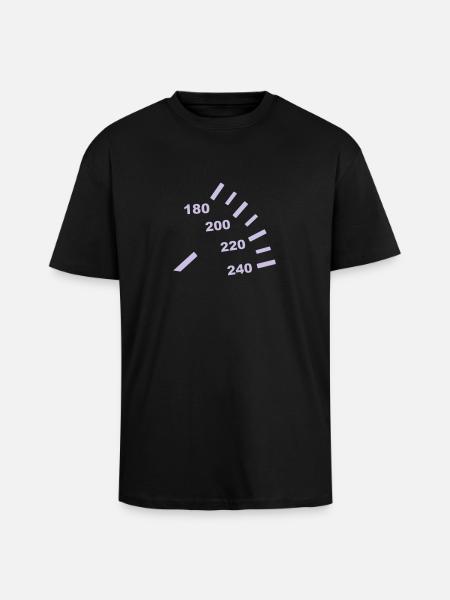 Tacho - Auto - Oversized Heavyweight Unisex T-Shirt - Schwarz