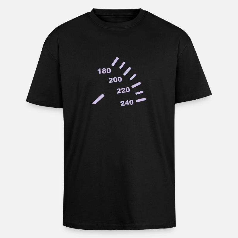 Tacho - Auto - Oversized Heavyweight Unisex T-Shirt - Schwarz