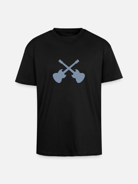 guitares - T-shirt unisexe oversize épais - noir