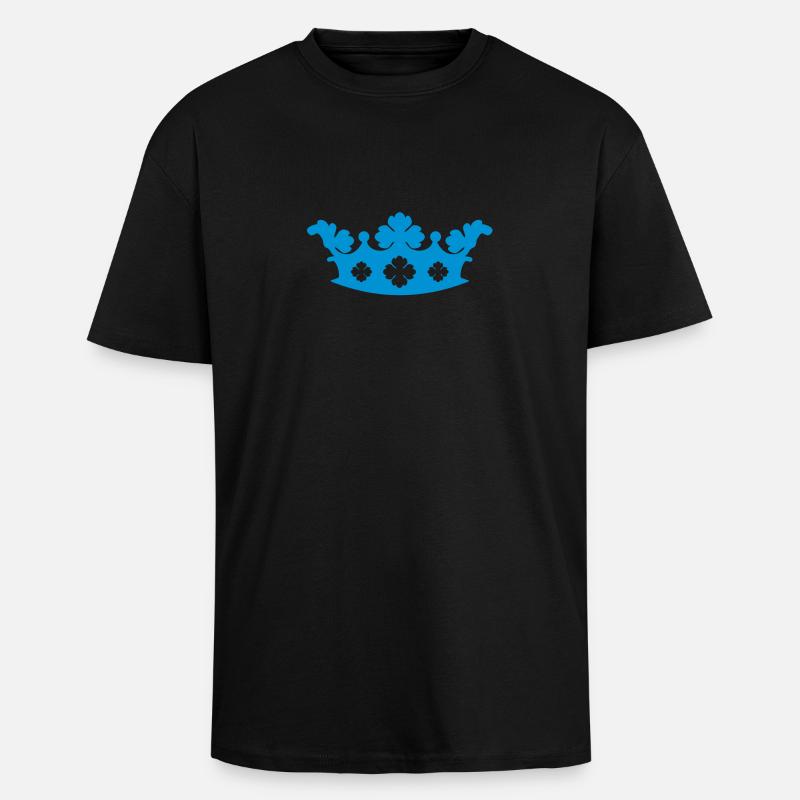 Crown - Unisex Oversized Heavyweight T-shirt - black