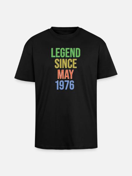Legend Since May1976 - Unisex Oversized Heavyweight T-shirt - black