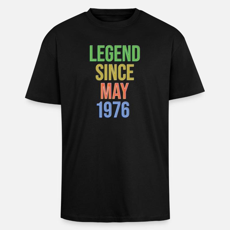 Legend Since May1976 - Unisex Oversized Heavyweight T-shirt - black