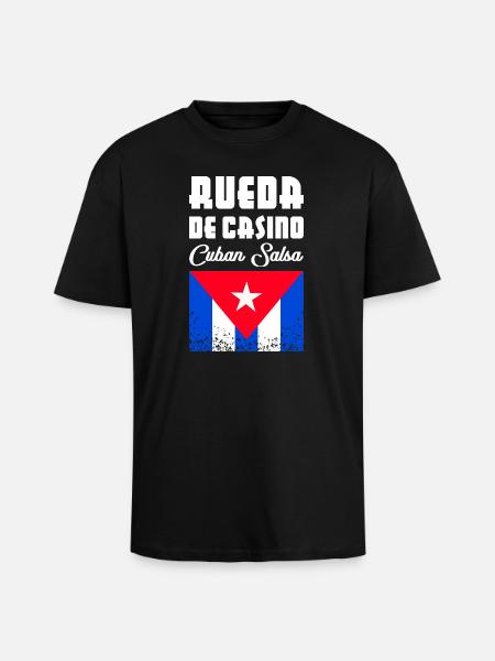 Rueda de Casino - Salsa kubańska - Gruby T-shirt unisex oversize - czarny