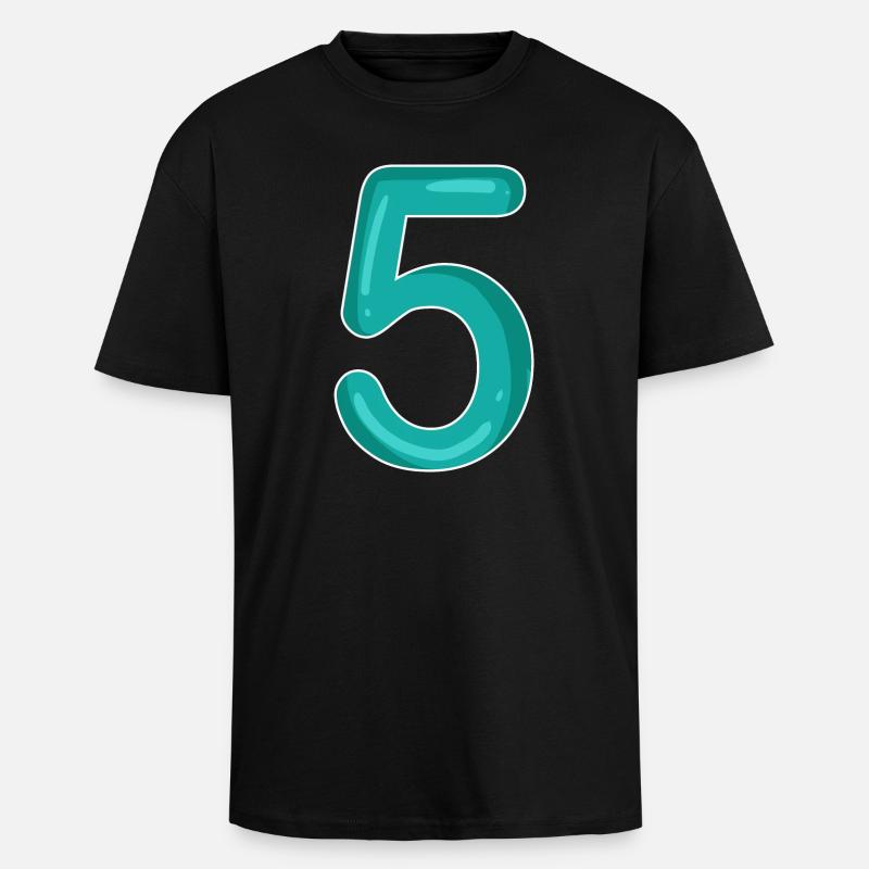 5 - T-shirt unisexe oversize épais - noir