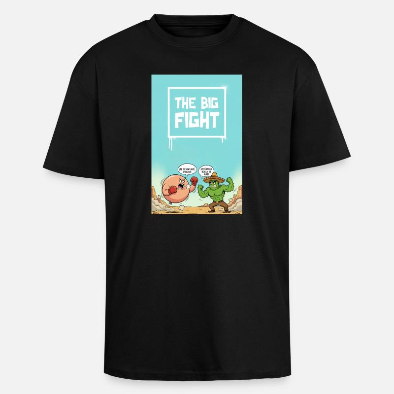 Der große Kampf - Oversized Heavyweight Unisex T-Shirt - Schwarz