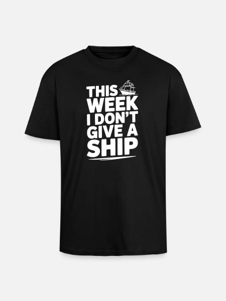 Cette semaine, je m’en fiche complètement - T-shirt unisexe oversize épais - noir