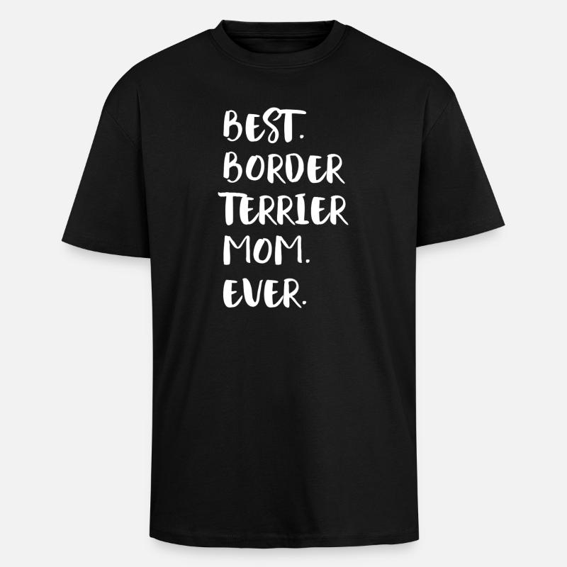 Border Terrier - Oversized Heavyweight Unisex T-Shirt - Schwarz