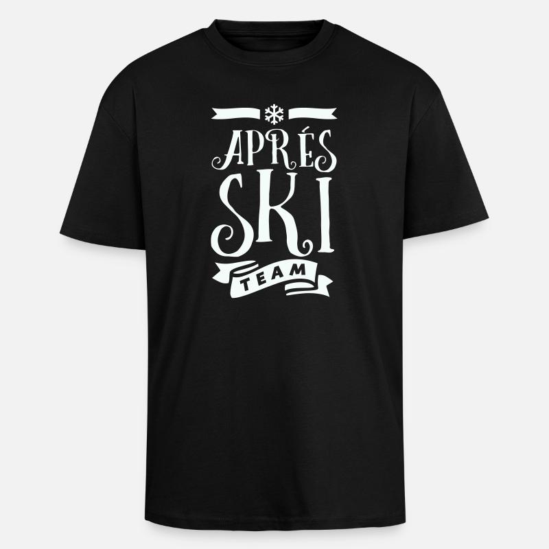 Après Ski Team  - Oversized Heavyweight Unisex T-Shirt - Schwarz