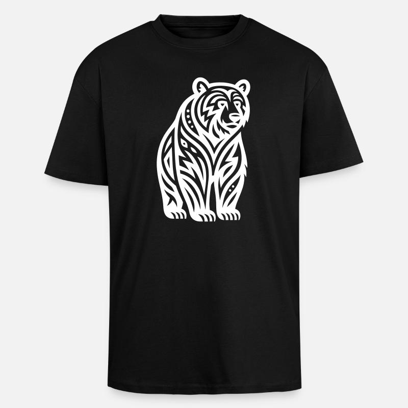 Just a White Bear #2 / JustN-imal - Oversized Heavyweight Unisex T-Shirt - Schwarz