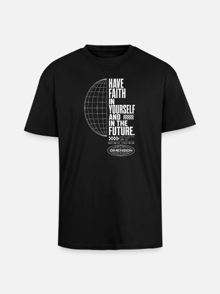 Believe in yourself and the future - Unisex Oversized Heavyweight T-shirt - black