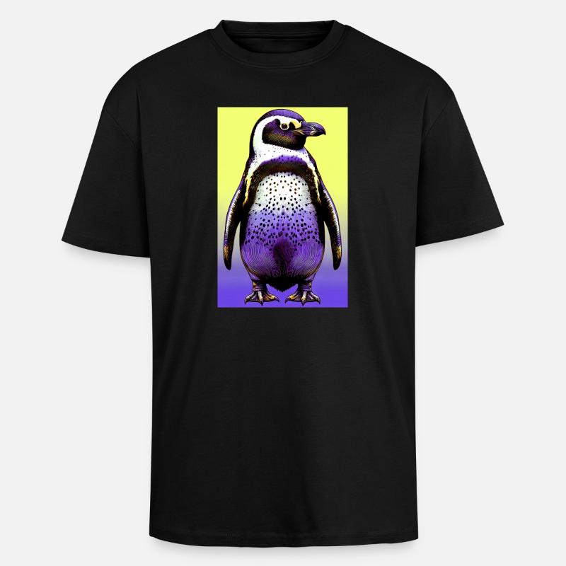 penguin - Unisex Oversized Heavyweight T-shirt - black