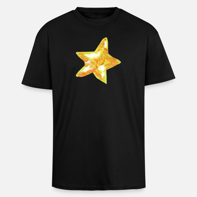 Étoile - T-shirt unisexe oversize épais - noir