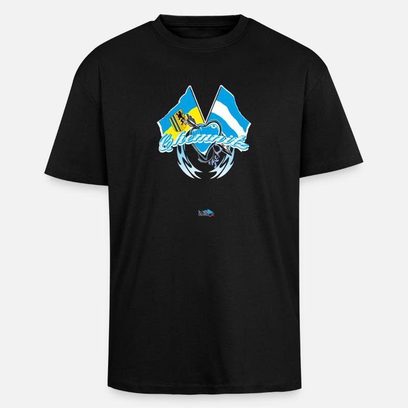 Show the flag - Chemnitz - Unisex Oversized Heavyweight T-shirt - black