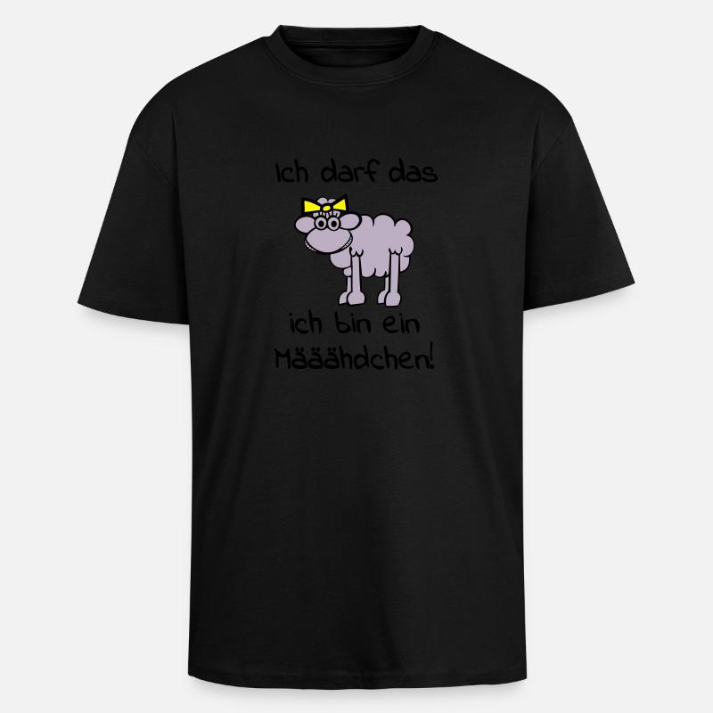 maeaeaehdchen_darf_das_3f - Oversized Heavyweight Unisex T-Shirt - Schwarz