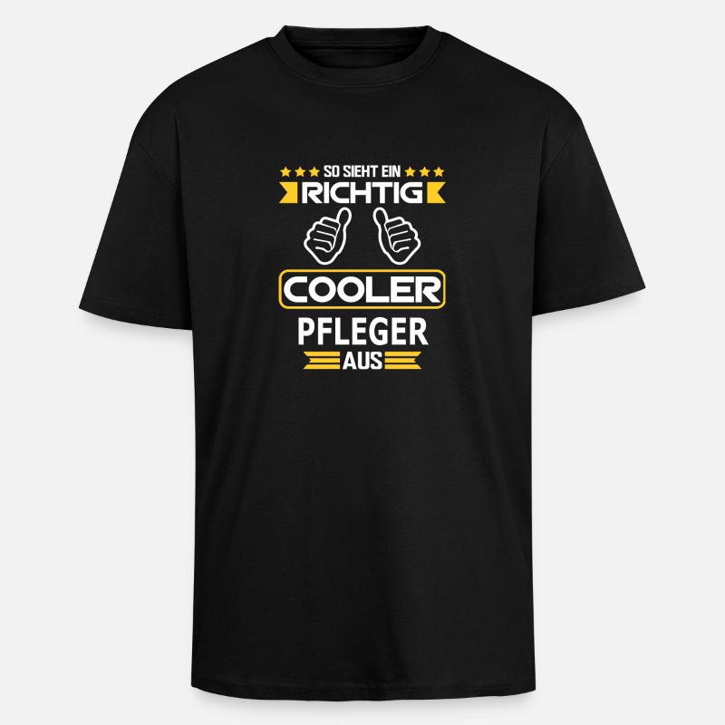 PFLEGER - Oversized Heavyweight Unisex T-Shirt - Schwarz