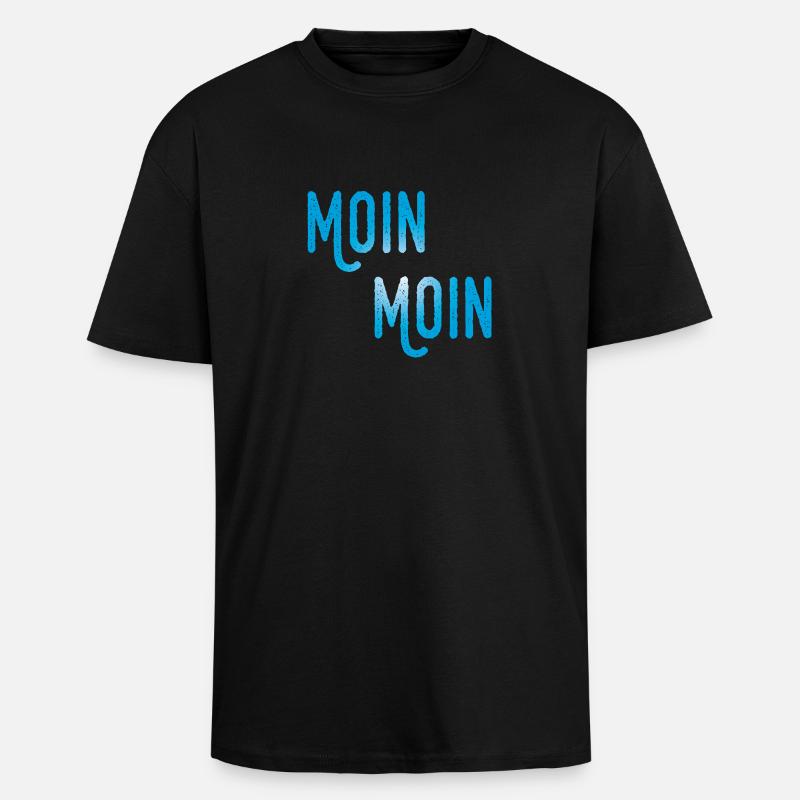 Moin Moin - Oversized Heavyweight Unisex T-Shirt - Schwarz