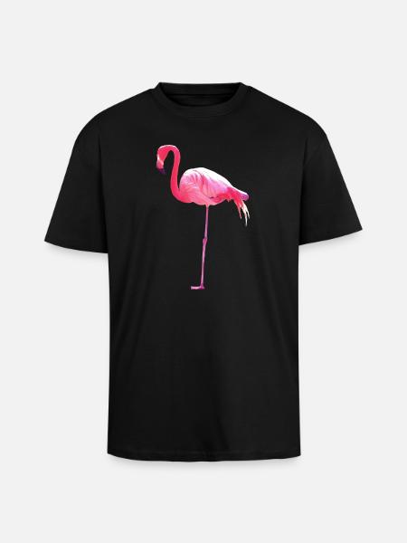 flamingo - Unisex Oversized Heavyweight T-shirt - black