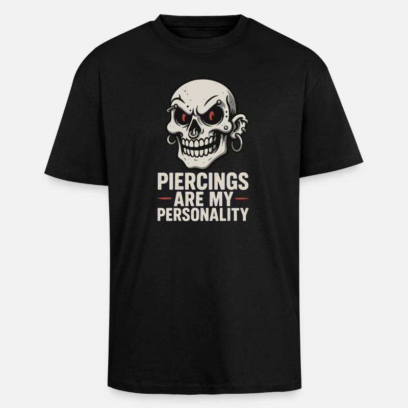 Piercing Addict Body Mod Enthusiast - Oversized Heavyweight Unisex T-Shirt - Schwarz